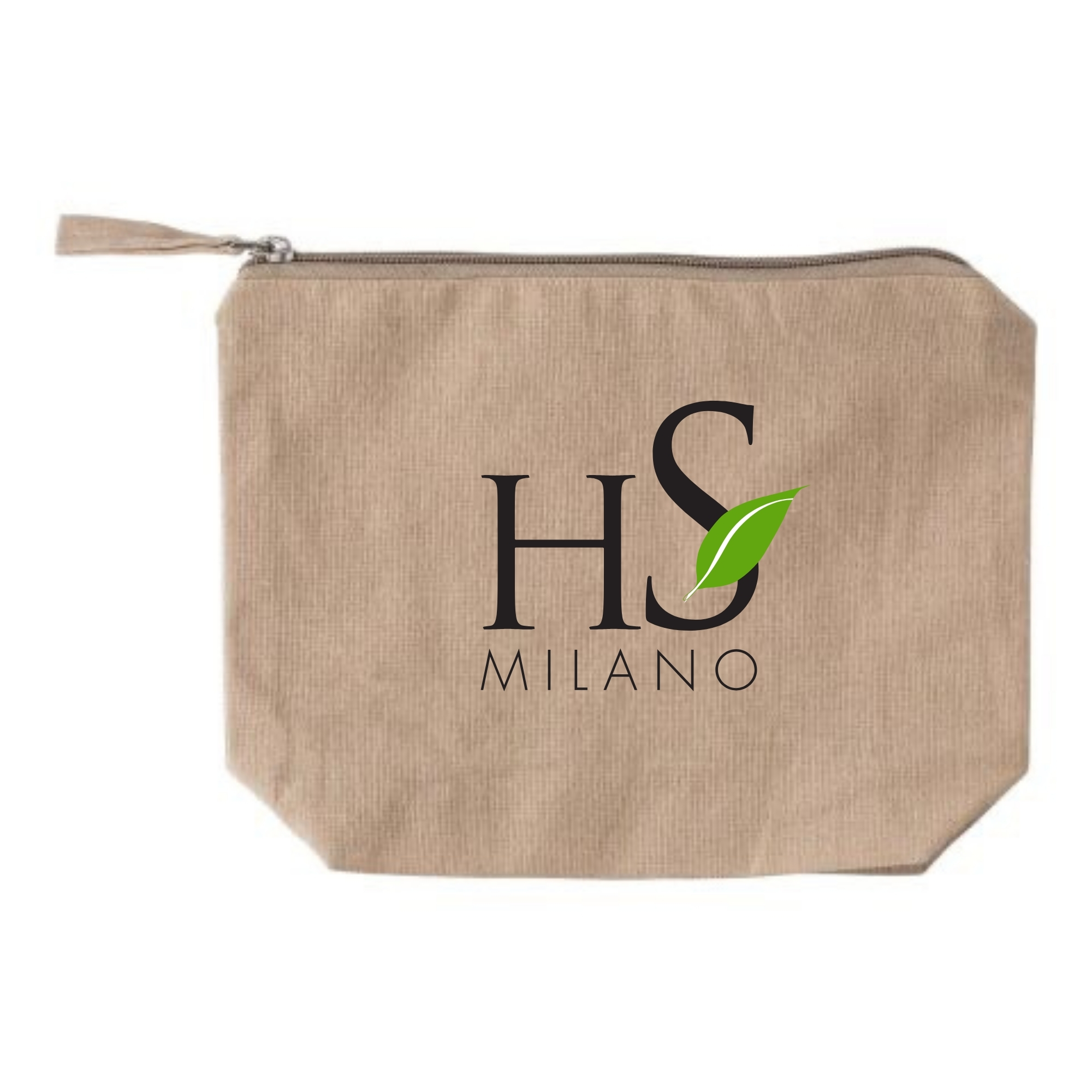 HS MILANO Kosmetiktasche aus recycelter Baumwolle 16cm x 6cm x 22cm